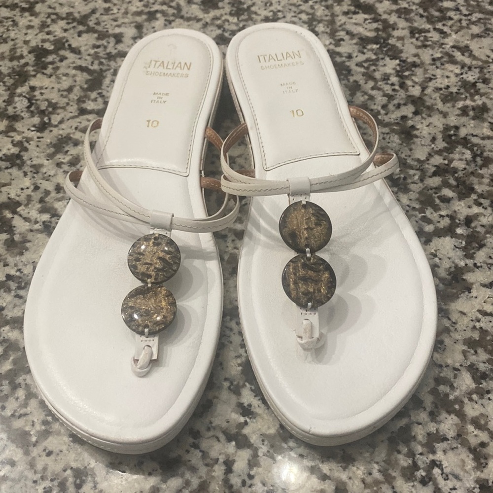Italian White Sandals